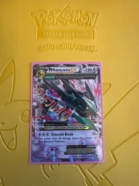 Pokémon M Rayquaza EX Holographic Trading Card - Pink Border